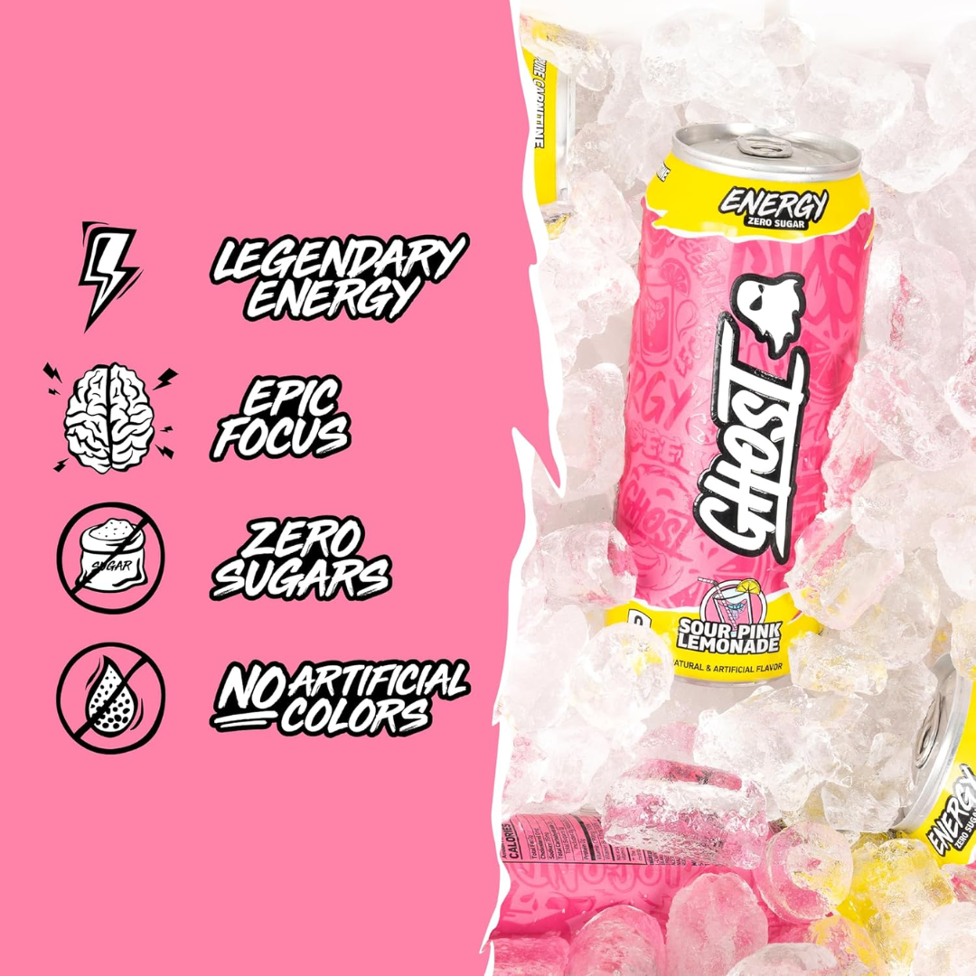 Ghost Energy 12x500ml Sour Pink Lemonade