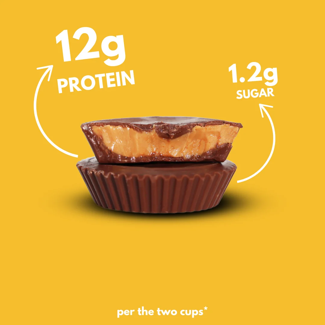 Nutry Nuts Zero Added Sugar Protein Peanut Butter Cups 12x42g Milk Choc & Peanut