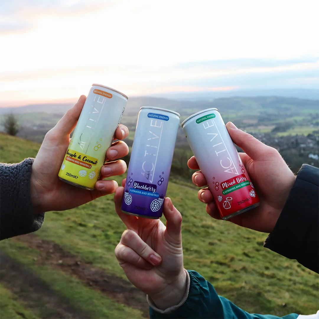 4CTIVE Natural Energy Drink 12x330ml Mixed Berry