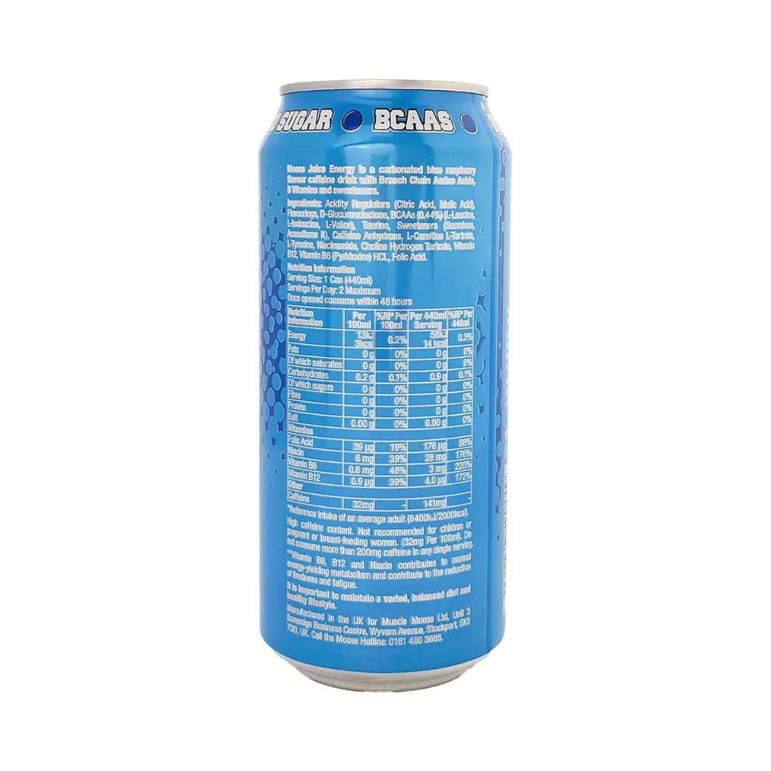 Muscle Moose Moose Juice 12x440ml Blue Raspberry