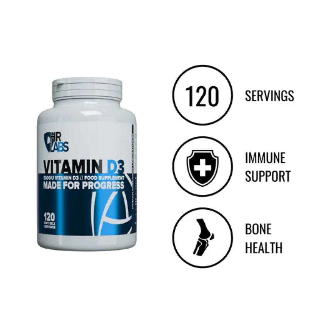 HR Labs Vitamin D3 120 Softgels