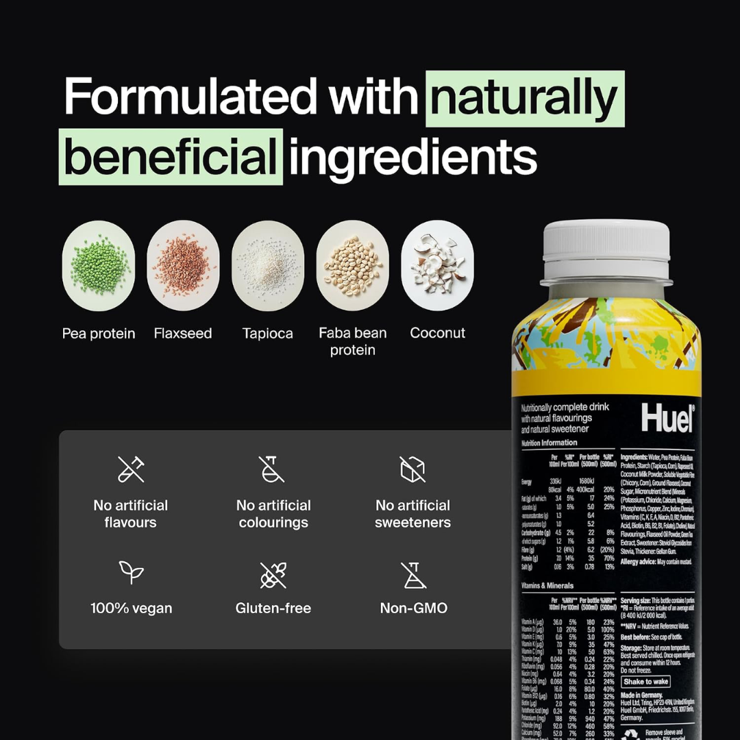 HUEL Ready-to Drink Black Edition 8x500ml Pineapple & Coconut