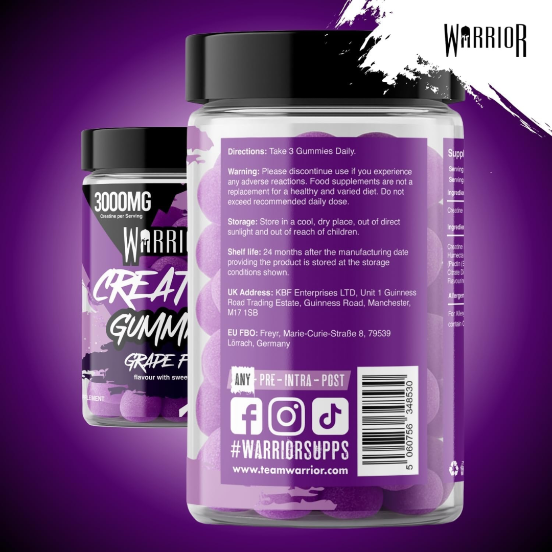 Warrior Creatine Gummies 90 Tabs Grape