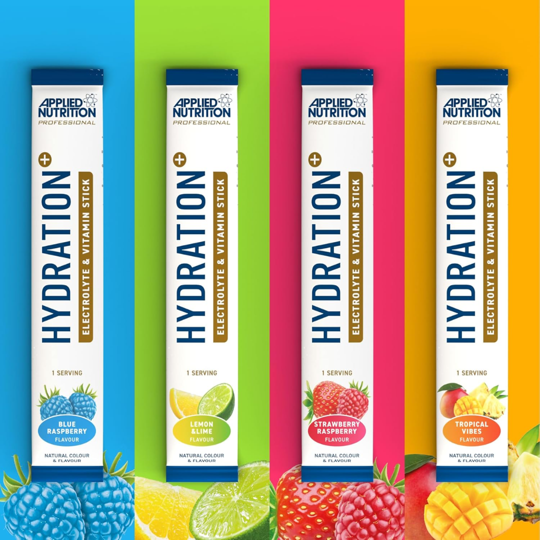 Applied Nutrition Hydration+ Electrolyte & Vitamin Powder Sticks 7x8g Strawberry Raspberry