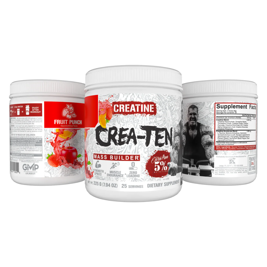 Rich Piana 5% Nutrition CREA-TEN Legendary Series 225g Fruit Punch