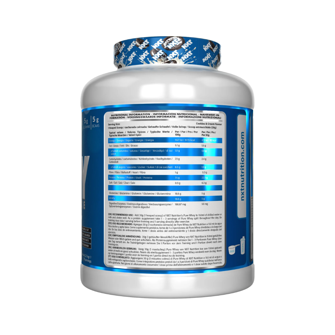 NXT Nutrition Pure Whey Deluxe 2.1kg Cookies & Cream