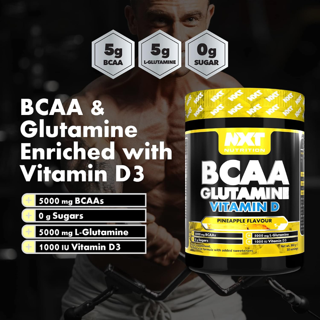NXT Nutrition BCAA, Glutamine & VIt D 360g Pineapple