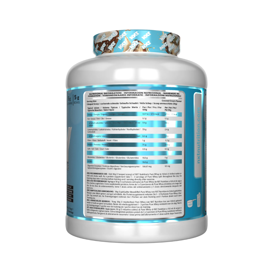 NXT Nutrition Pure Whey Deluxe 2.1kg Coconut Cream