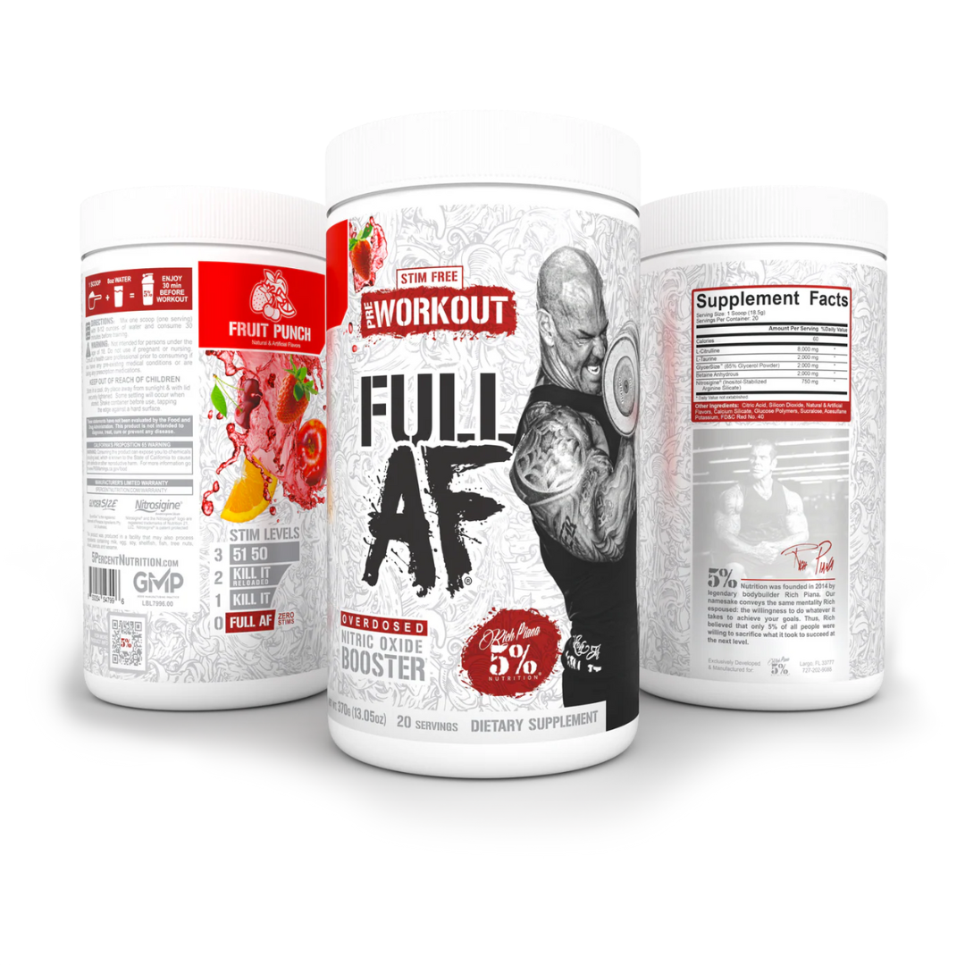 Rich Piana 5% Nutrition FULL AS F*CK Legendary Series 372g Fruit Punch