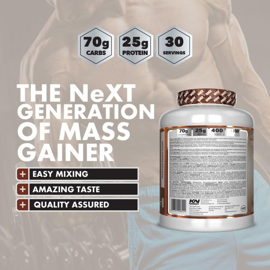NXT Nutrition NXT Pure Whey Mass 3.18kg Chocolate Milkshake
