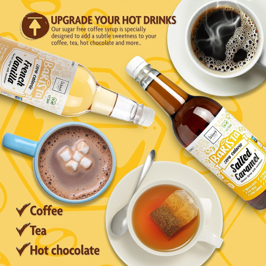 The Skinny Food Co Skinny Barista Zero Calorie Coffee Syrup 1000ml Salted Caramel