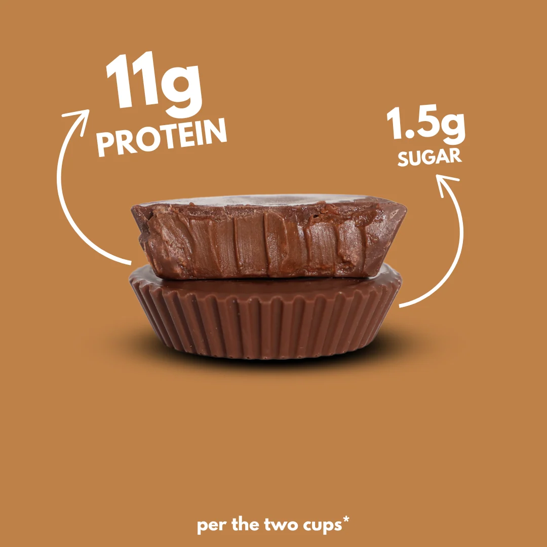 Nutry Nuts Zero Added Sugar Protein Peanut Butter Cups 12x42g Milk Choc & Hazelnut