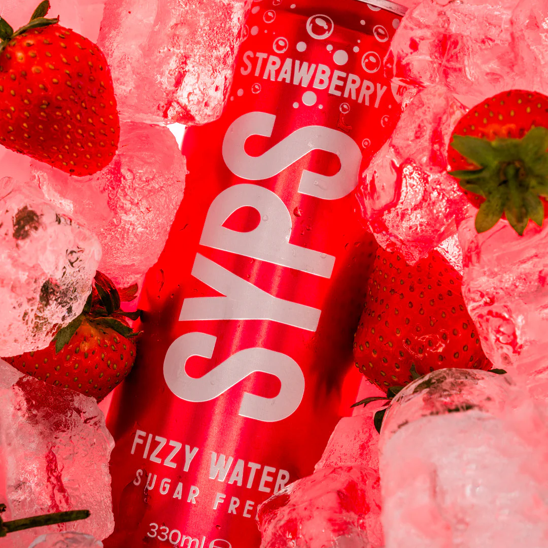 SYPS Fizzy Water 12x330ml Strawberry