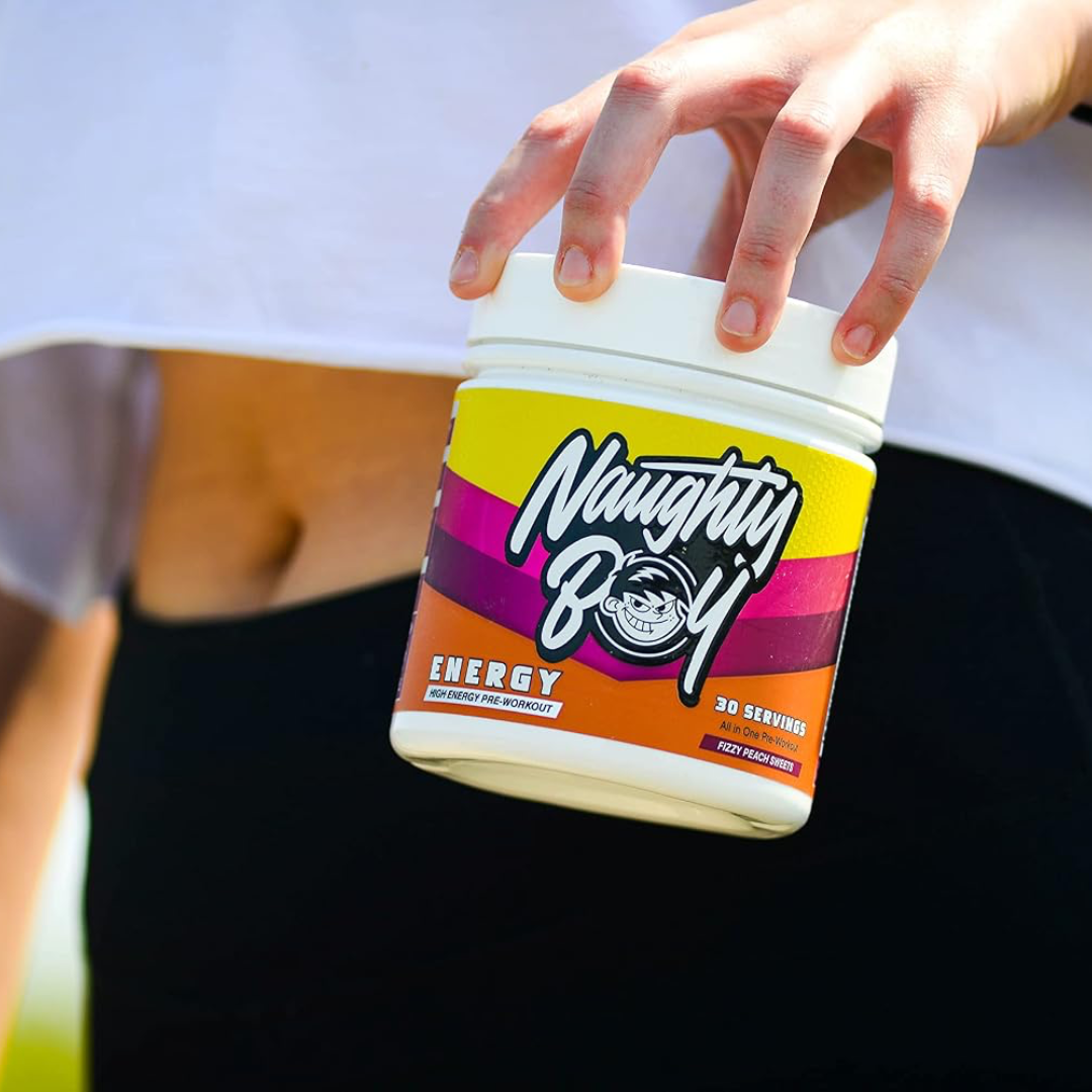 Naughty Boy Energy 390g Fizzy Peach Sweets