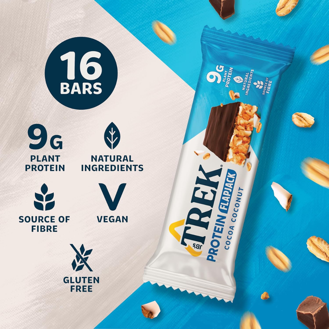 Trek Protein Flapjack 16x50g Cocoa Coconut