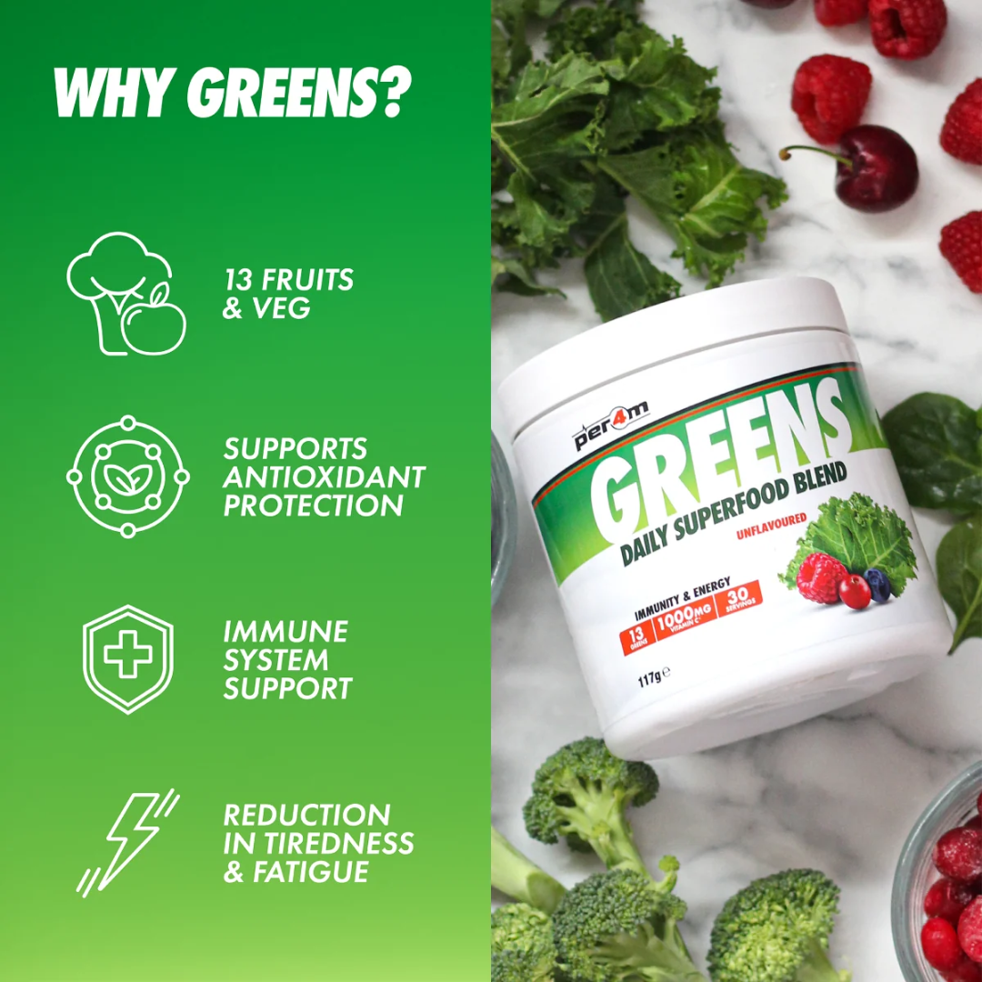 Per4m Greens 144g Strawberry Blackcurrant