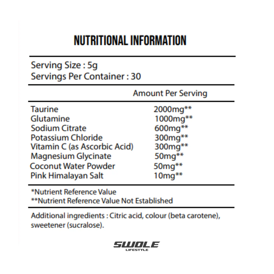 SWOLE Lifestyle HYDR8 150g Lemon Lime