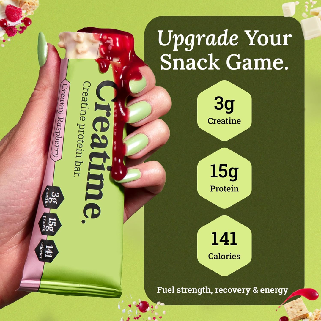 Creatime Creatine Protein Bar 12x50g Creamy Raspberry