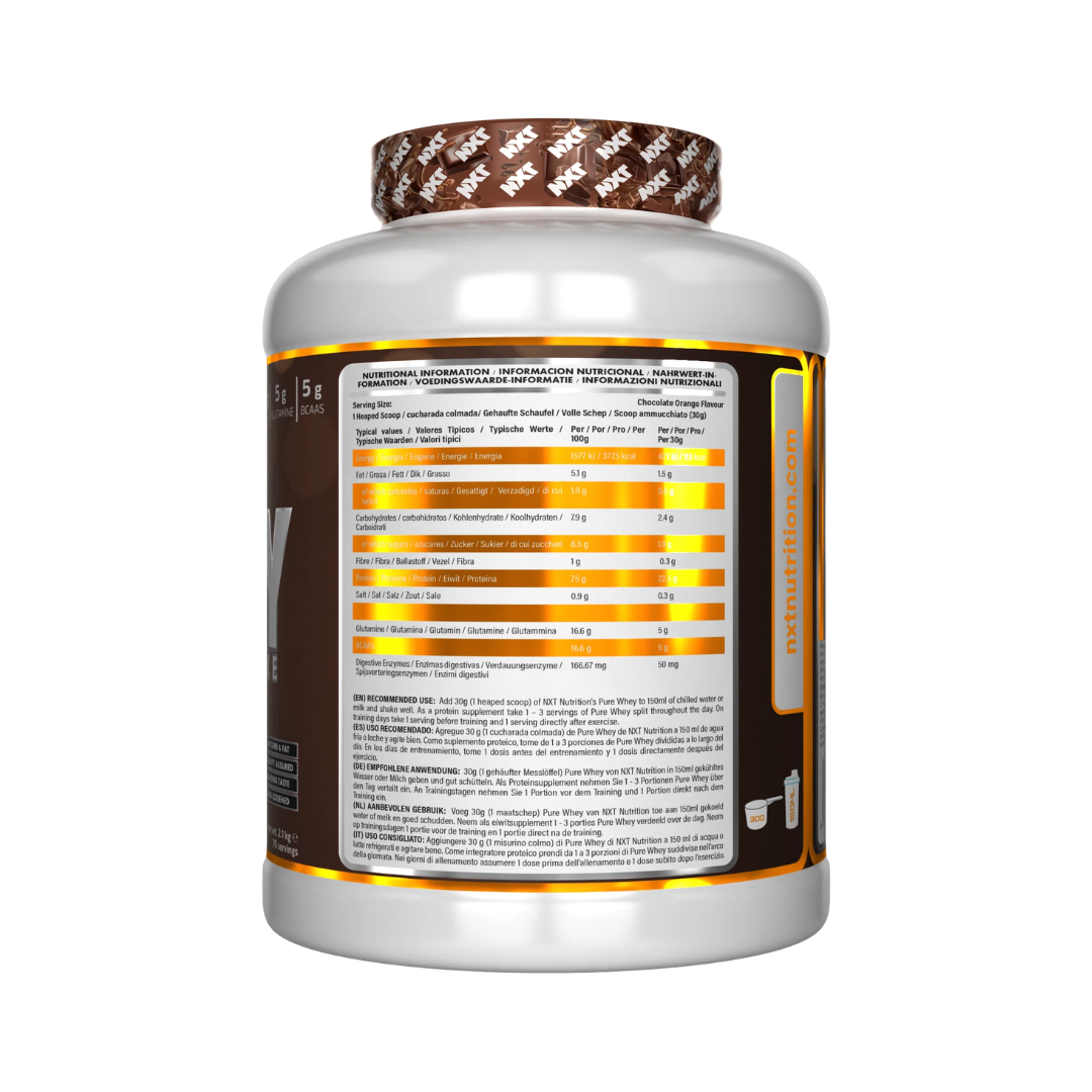 NXT Nutrition Pure Whey Deluxe 2.1kg Chocolate Orange