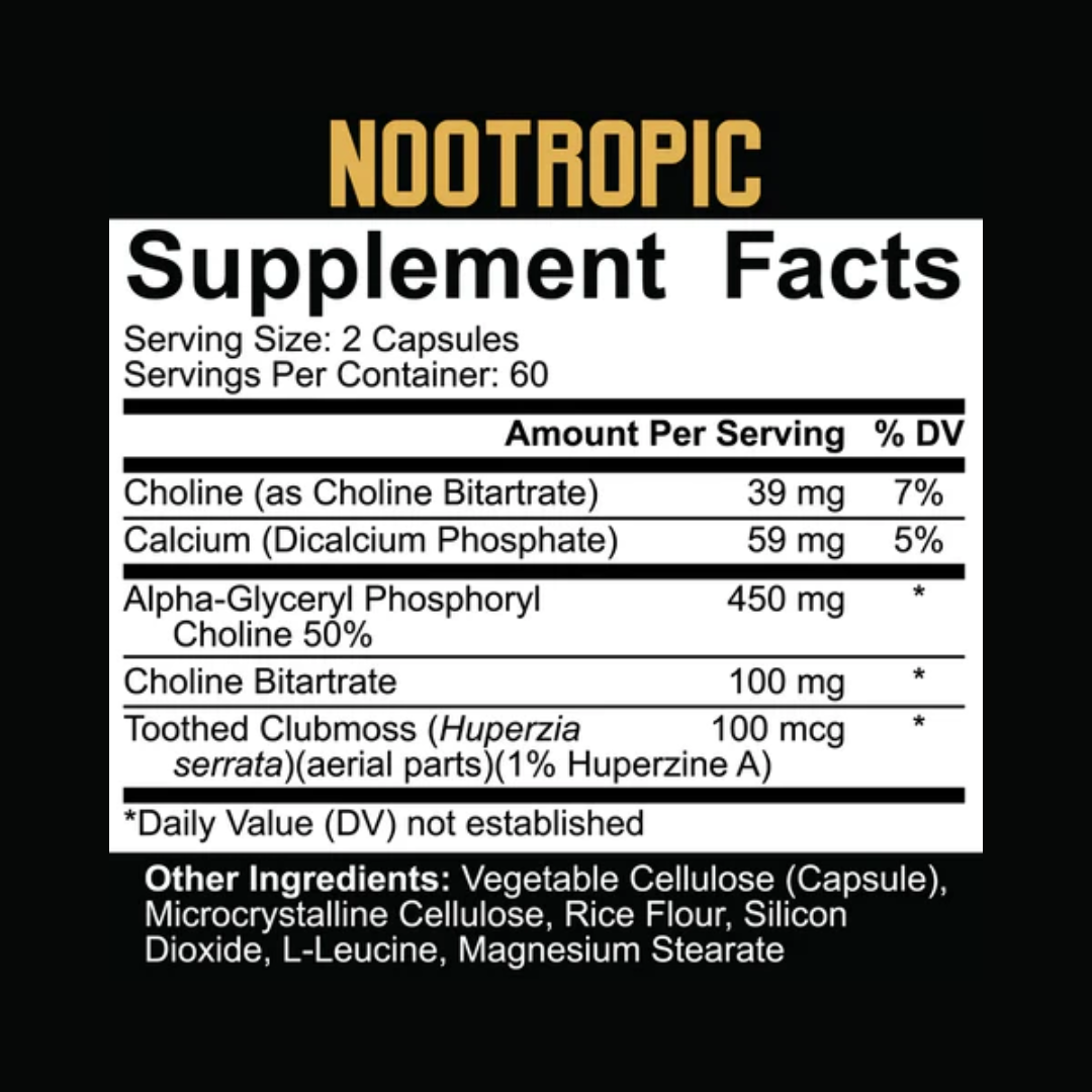 Rich Piana 5% Nutrition Nootropic 120 Caps