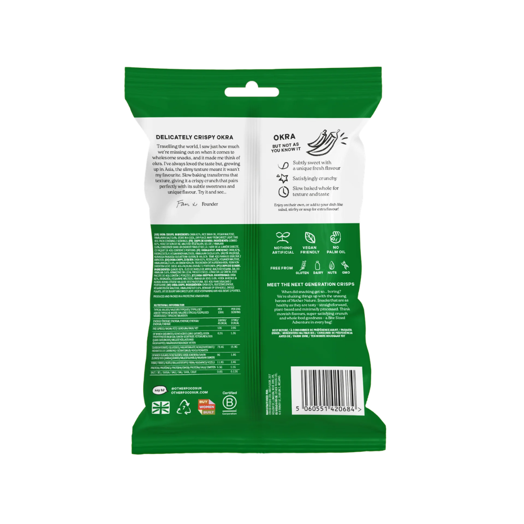 Other Foods Okra Chips 8x40g Crunchy Okra