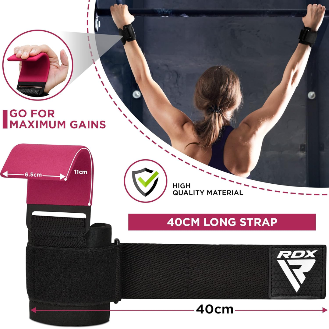 RDX Gym Hook Strap Plus Pink