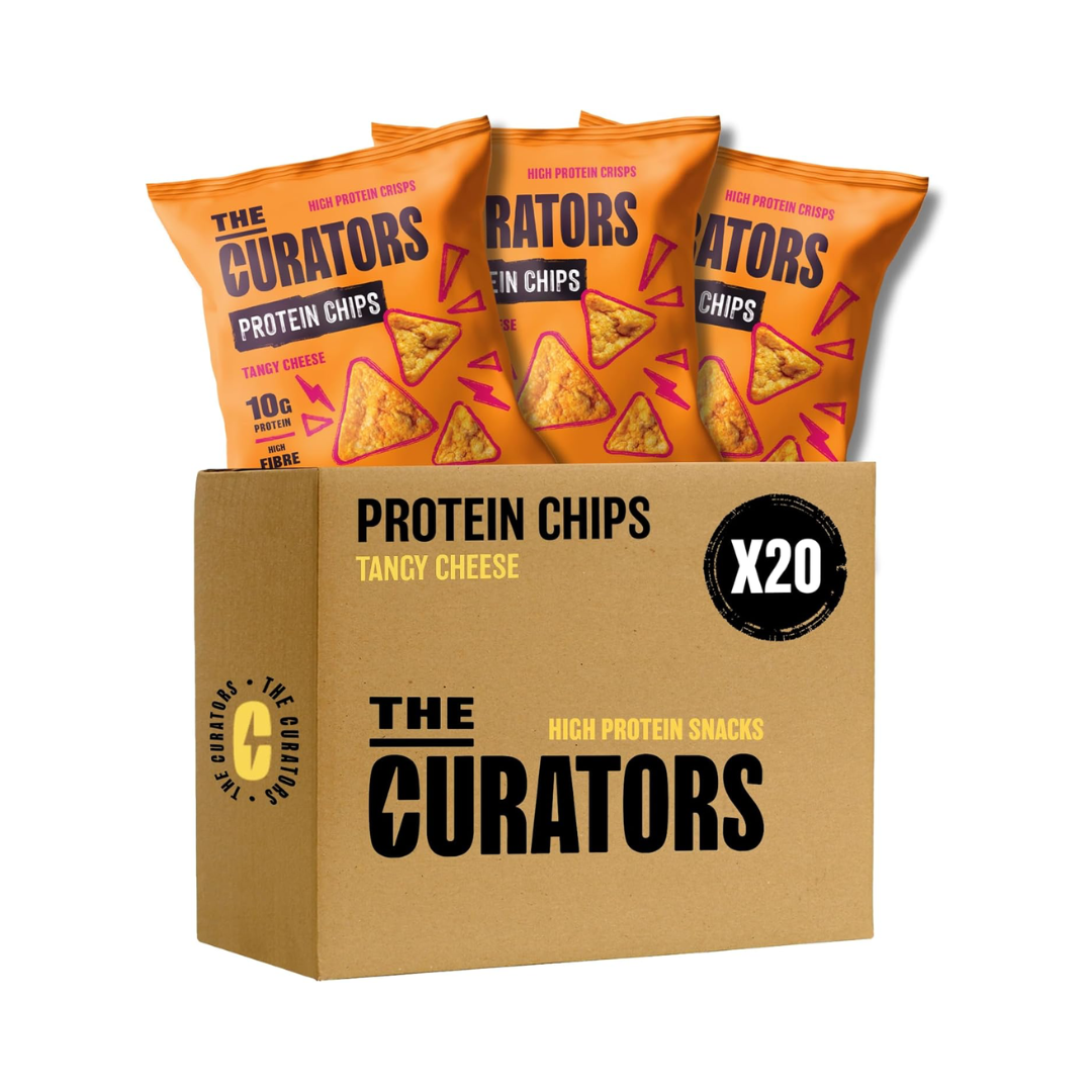 The Curators Protein Chips 20x35g Tangy Cheese