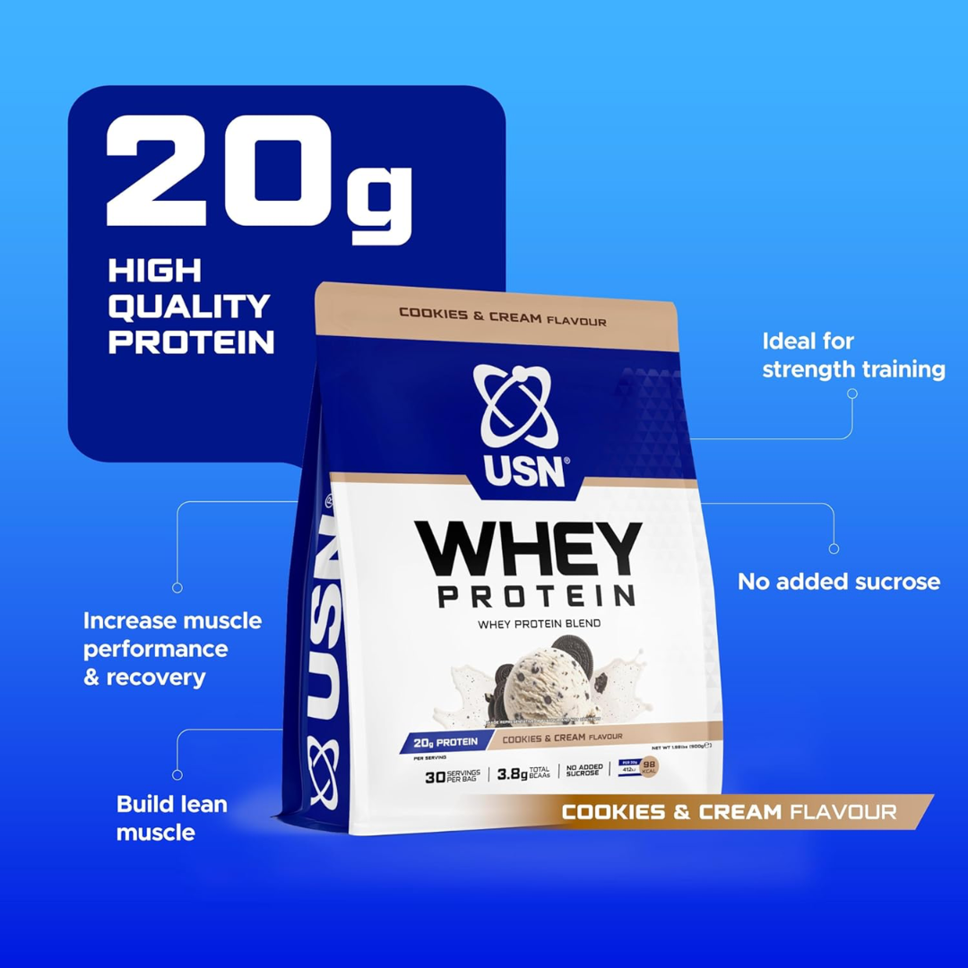 USN Whey Protein Bag 900g Cookies & Cream