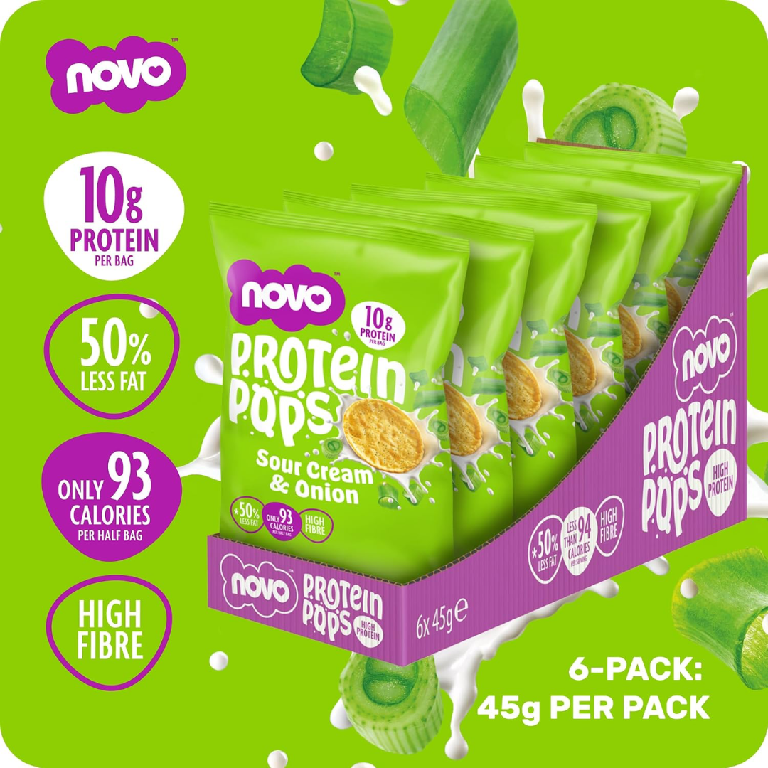Novo Nutrition Novo Protein Pops 6x45g Sour Cream & Onion