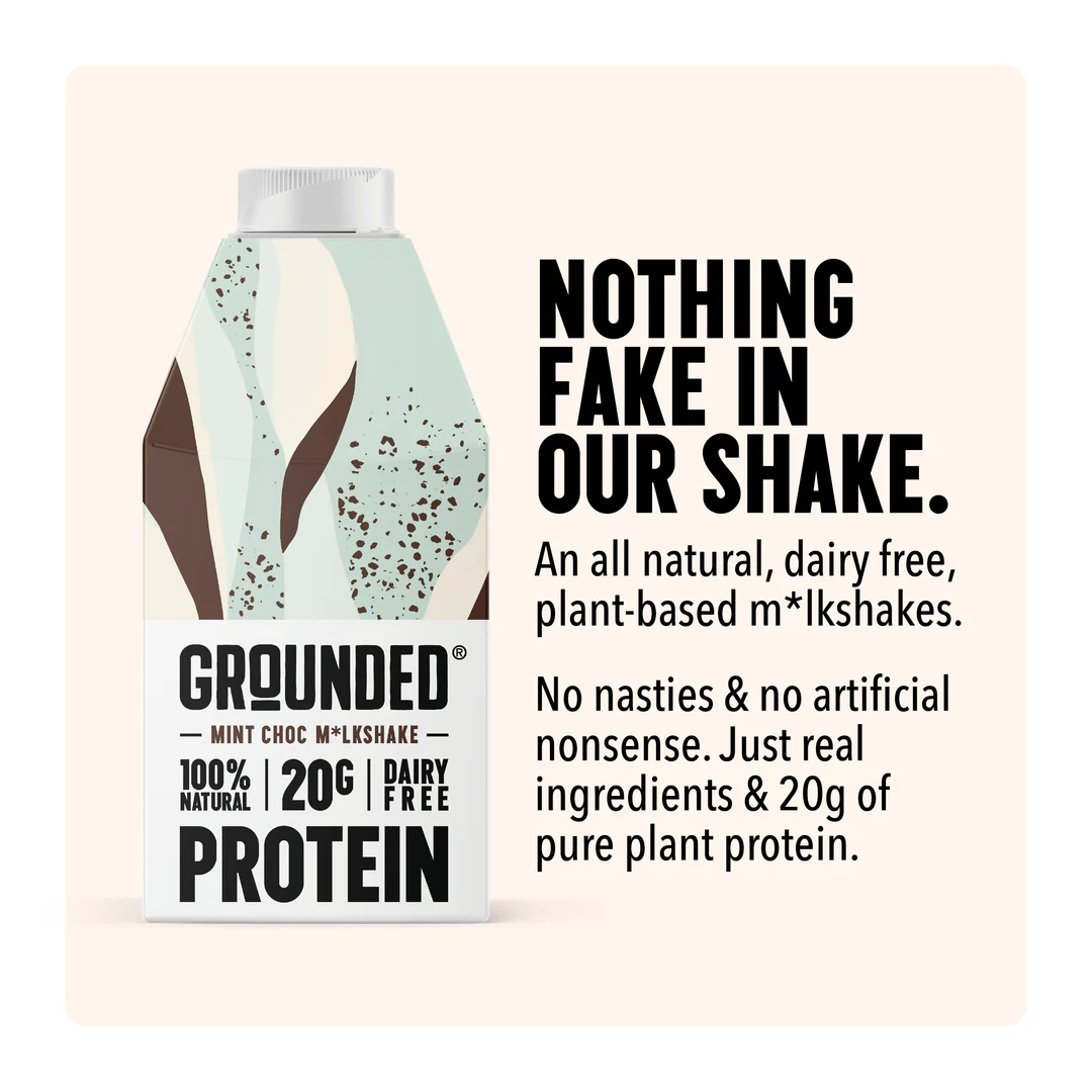 Grounded Vegan Protein M*lkshake 12x490ml Mint Chocolate