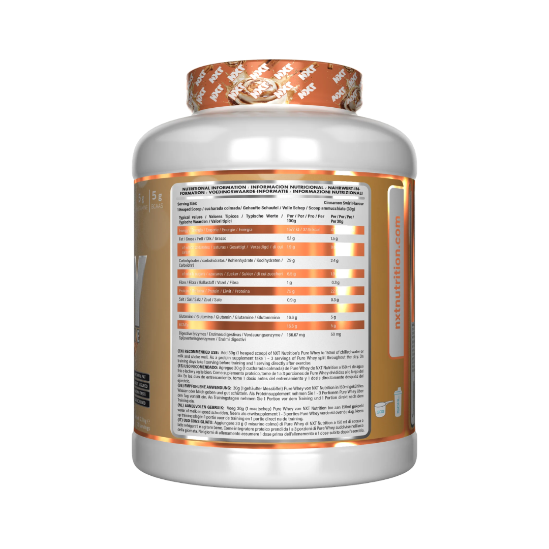 NXT Nutrition Pure Whey Deluxe 2.1kg Cinnamon Swirl