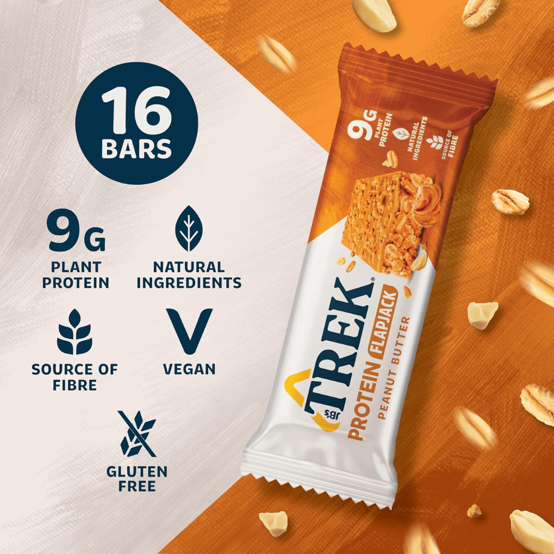 Trek Protein Flapjack 16x50g Peanut Butter