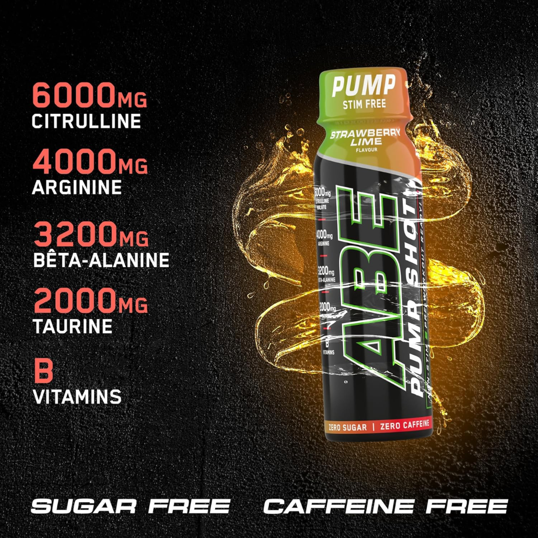Applied Nutrition ABE Stim Free Pump Shots 12x100ml Strawberry-Lime