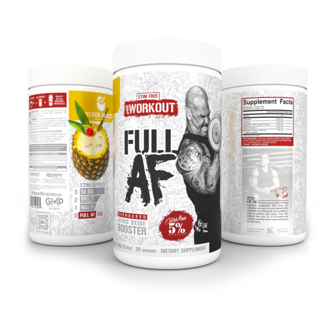 Rich Piana 5% Nutrition FULL AS F*CK Legendary Series 372g Beach Blast