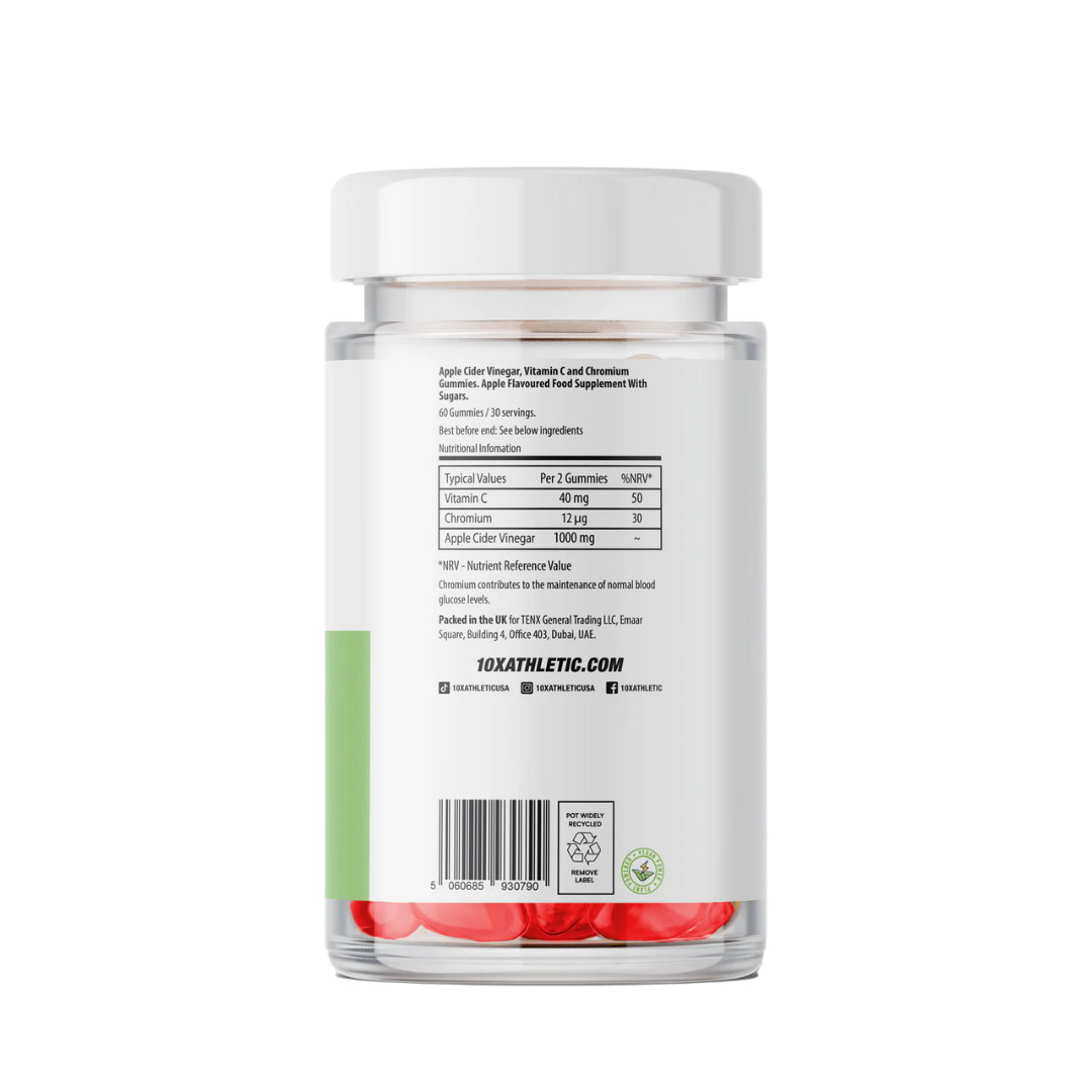 10X Athletic Apple Cider Vinegar Gummies 60 Softgels Apple