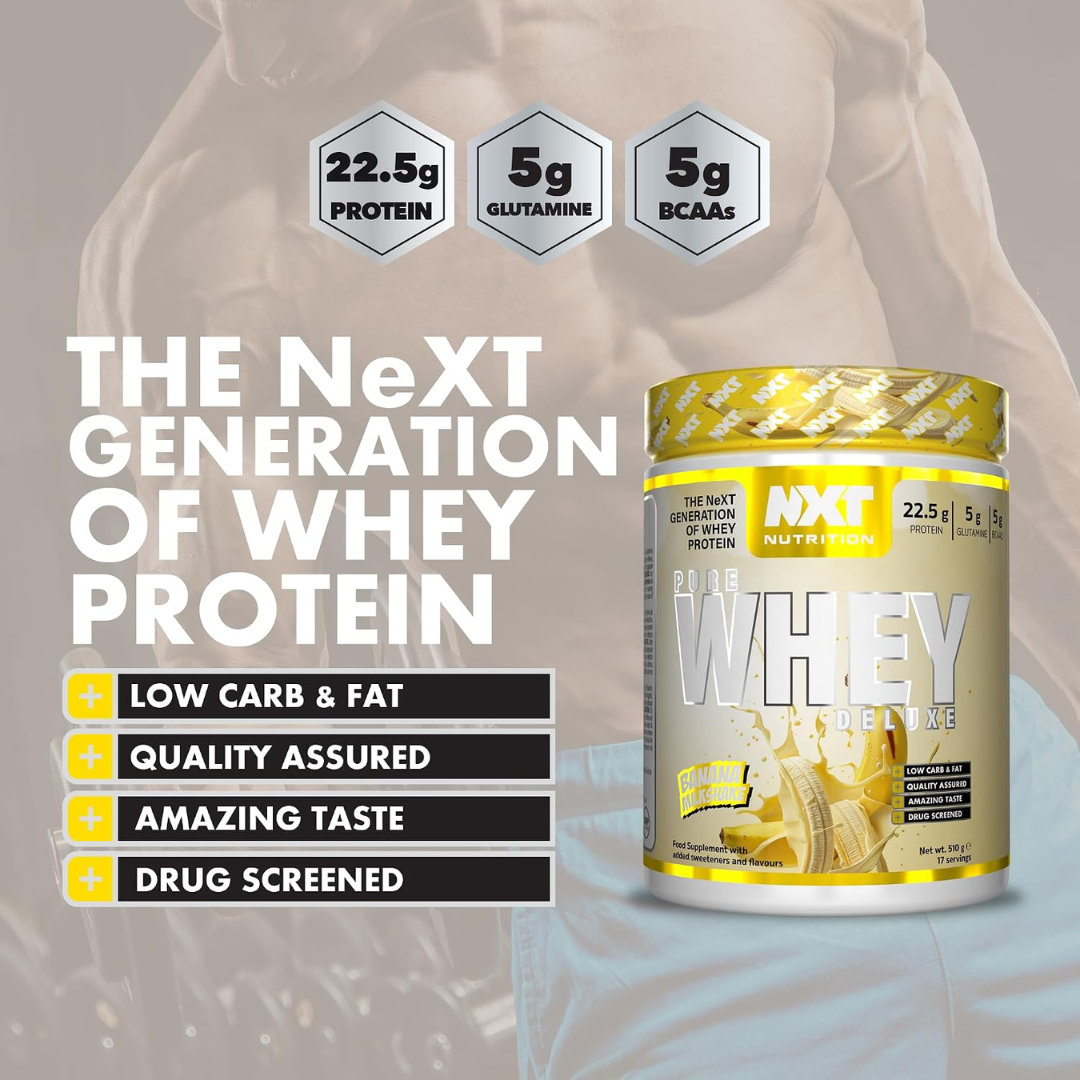 NXT Nutrition Pure Whey Deluxe 510g Banana Milkshake