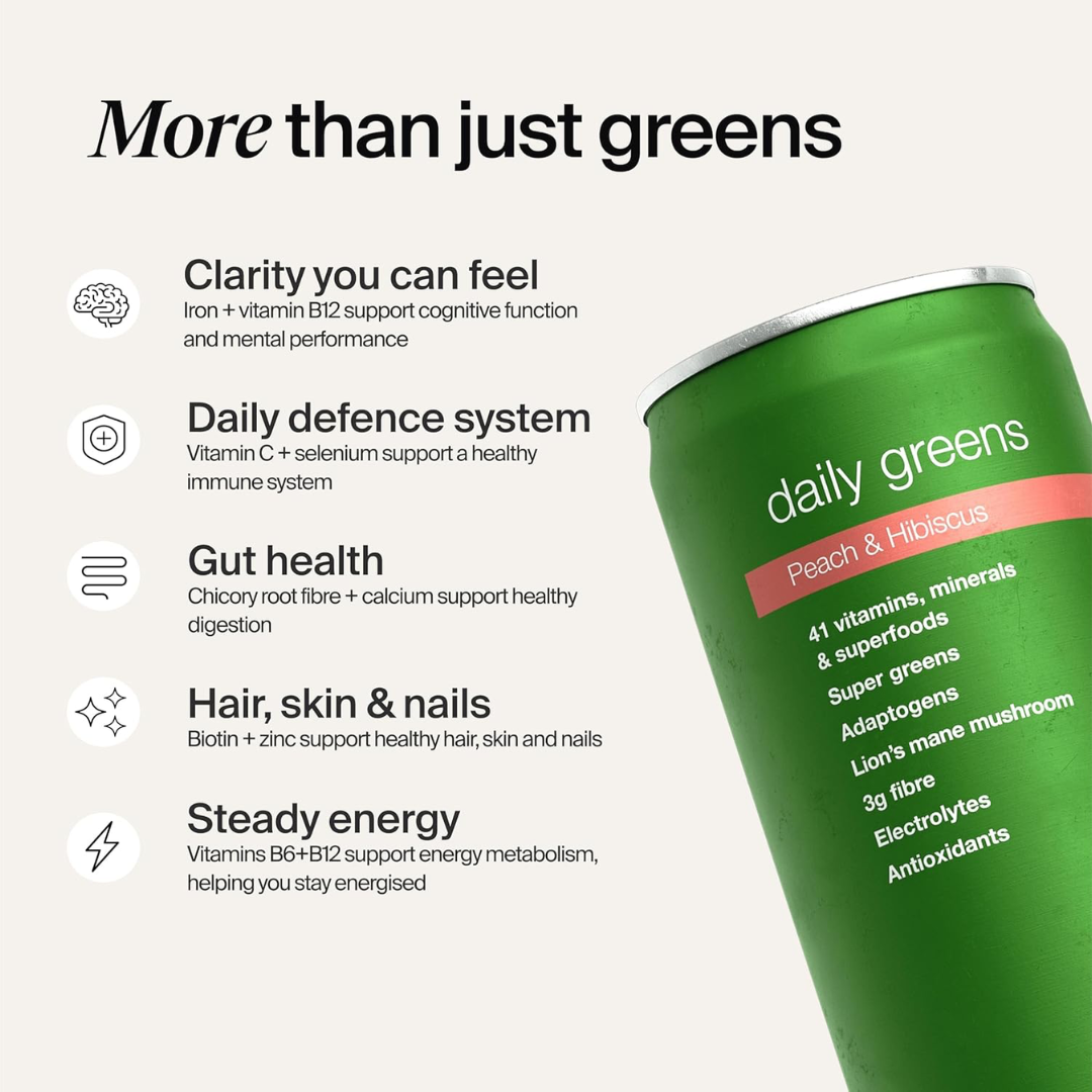 Huel Daily Greens RTD 12x330ml Apple, Cucumber & Mint