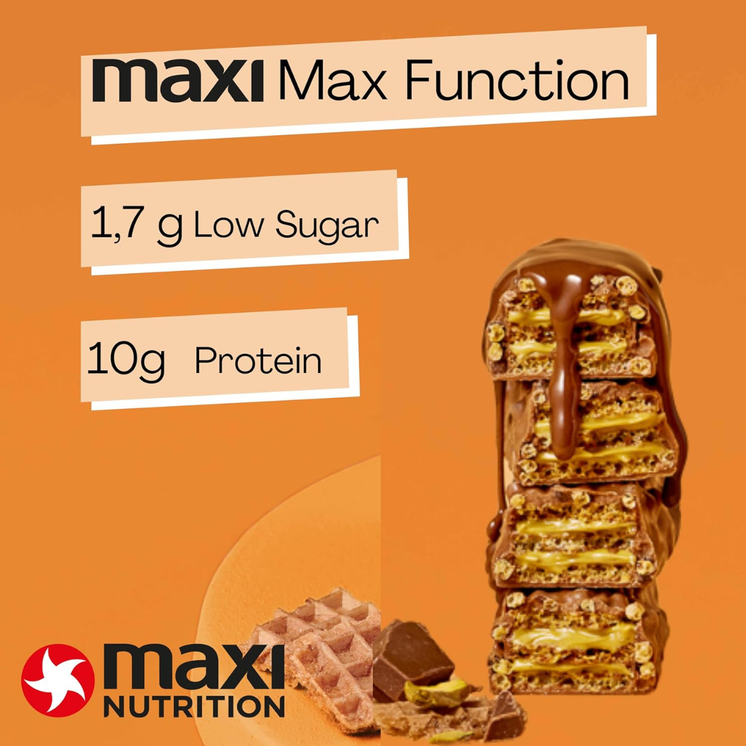 MaxiNutrition Protein Waffle Bar 12x40g Pistachio Spread
