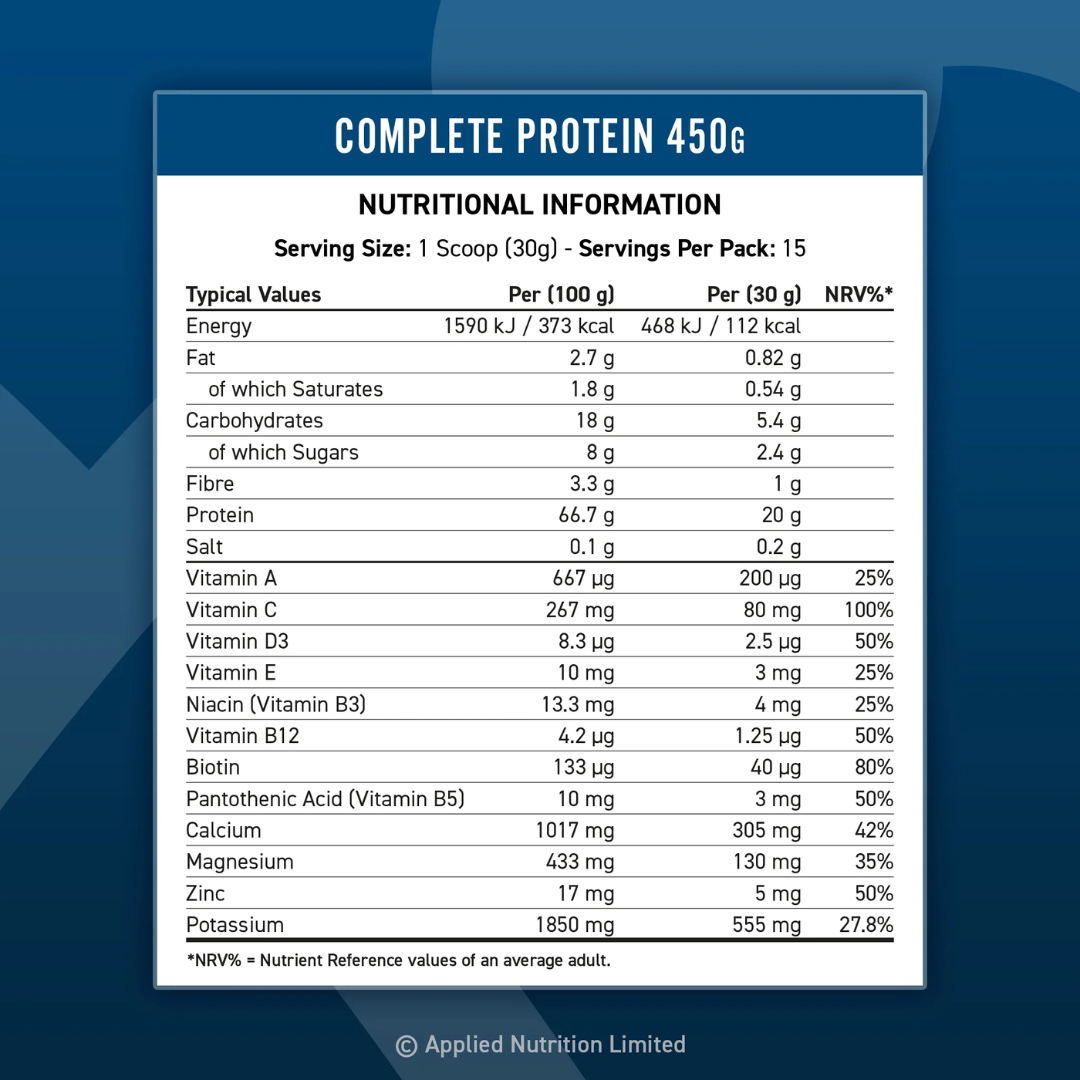 Applied Nutrition Complete Protein 450g Vanilla