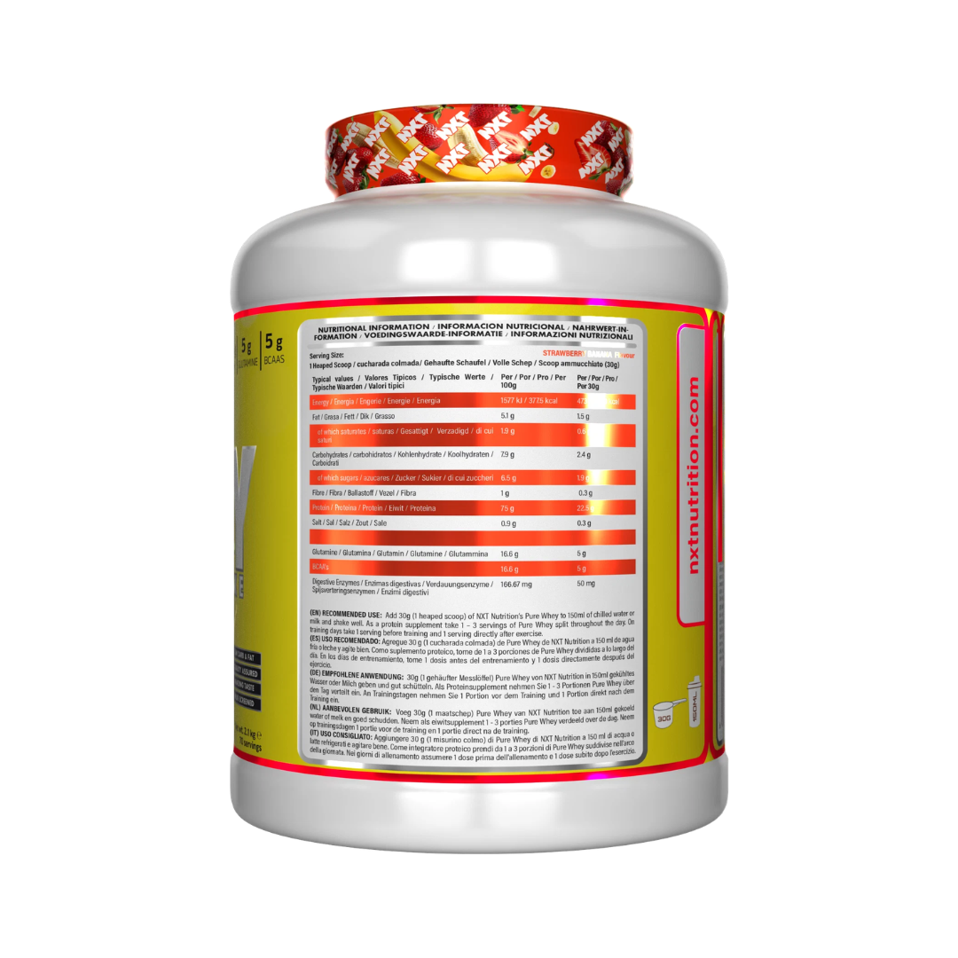 NXT Nutrition Pure Whey Deluxe 2.1kg Strawberry Banana