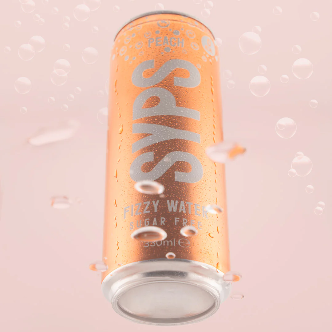 SYPS Fizzy Water 12x330ml Peach