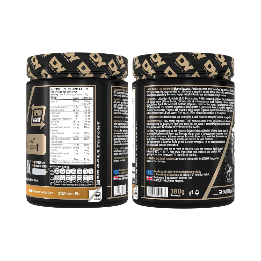 DY Nutrition Blood And Guts 380g Mango