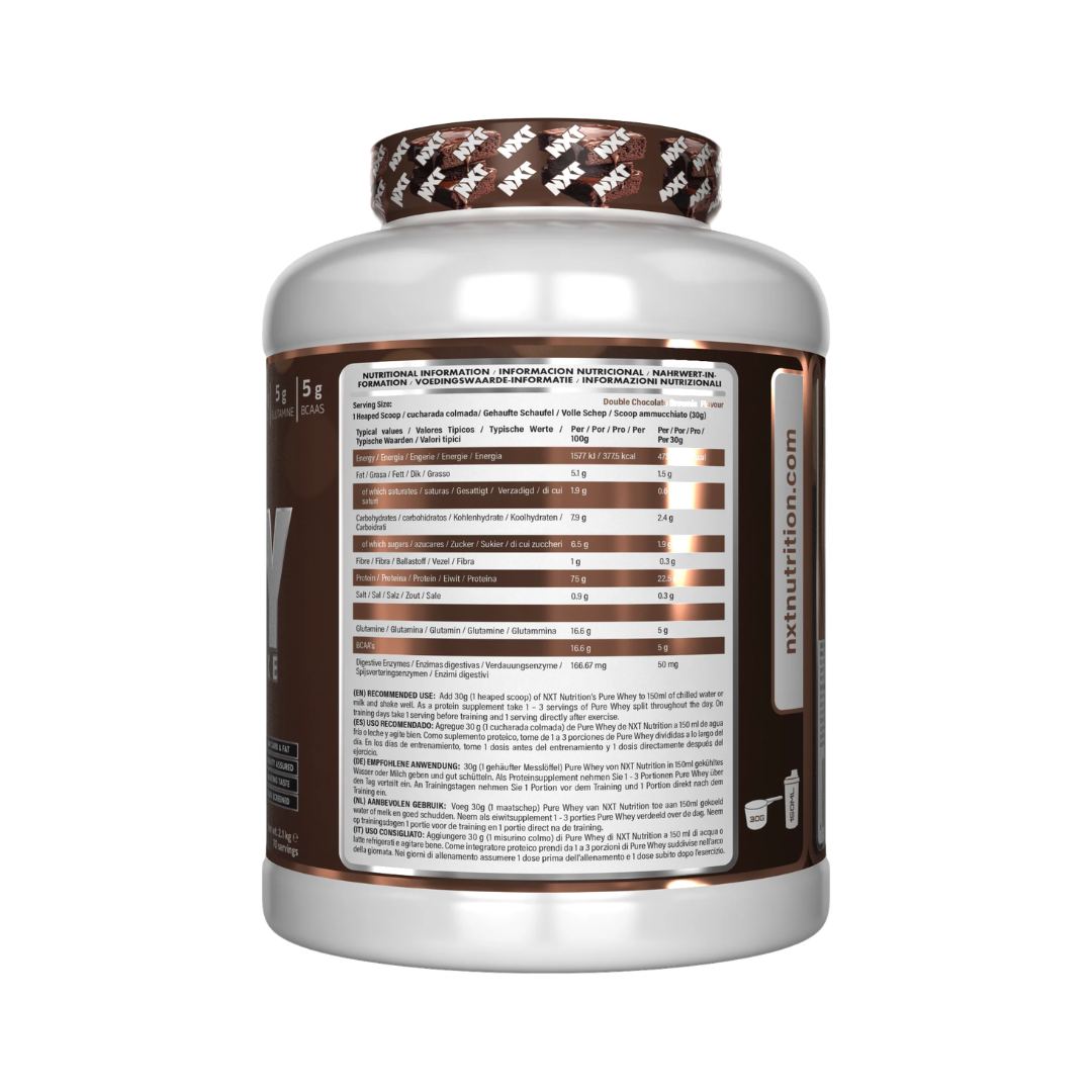 NXT Nutrition Pure Whey Deluxe 2.1kg Double Choc Brownie