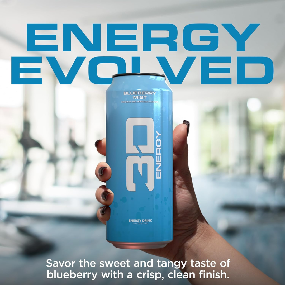 3D Energy Drink 12x473ml Blueberry Mist