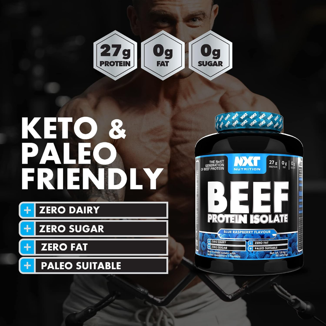 NXT Nutrition Beef Protein Isolate 1.8kg Blue Raspberry