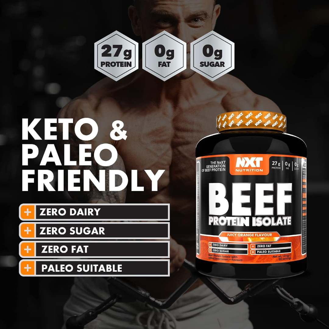 NXT Nutrition Beef Protein Isolate 1.8kg Orange