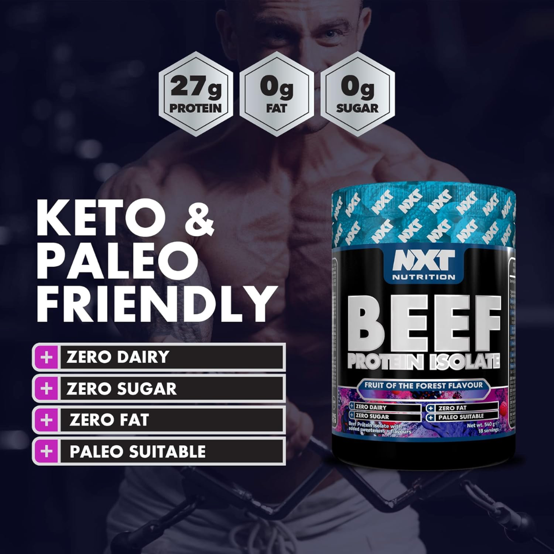 NXT Nutrition Beef Protein Isolate 540g Fruits Of The Forest