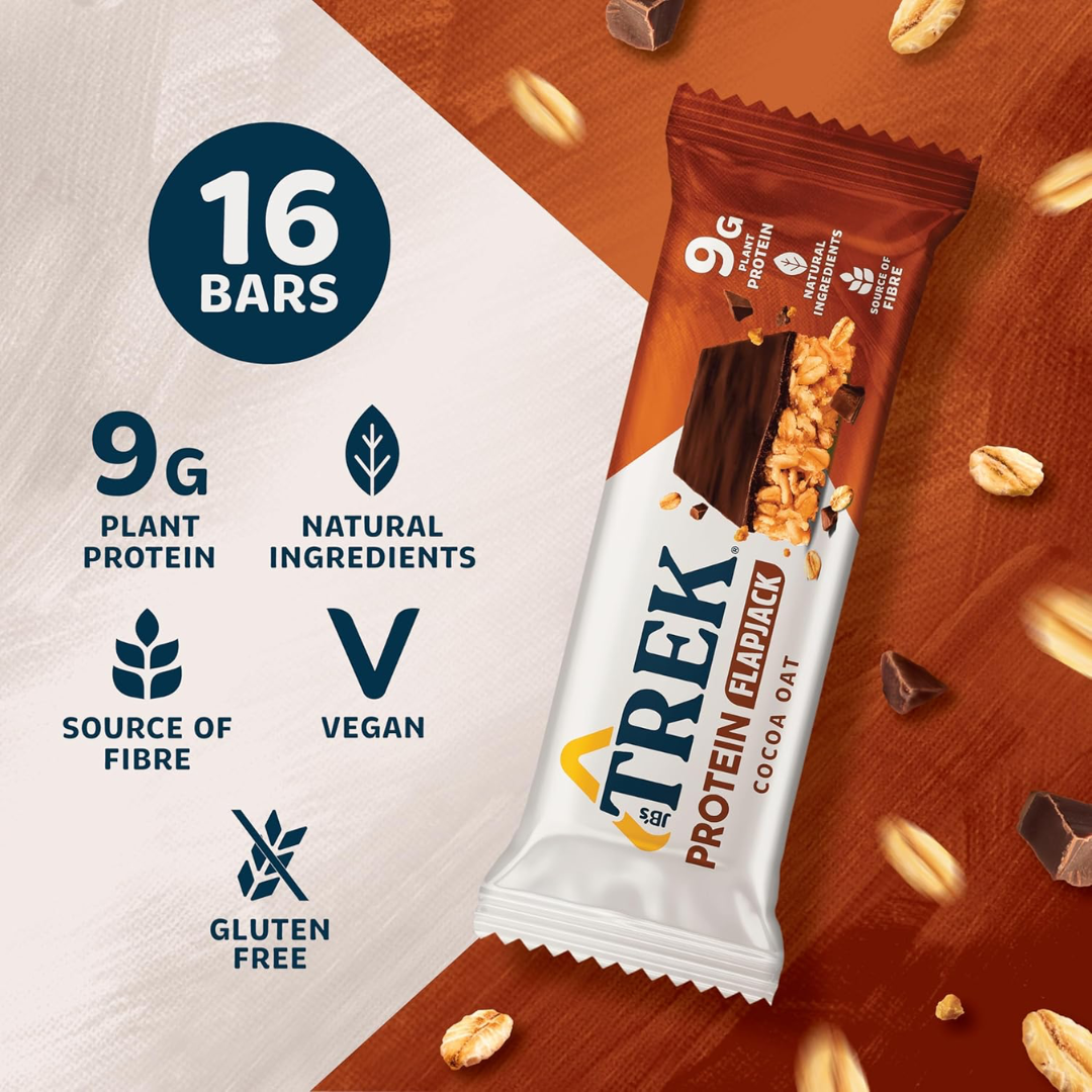 Trek Protein Flapjack 16x50g Cocoa & Oat