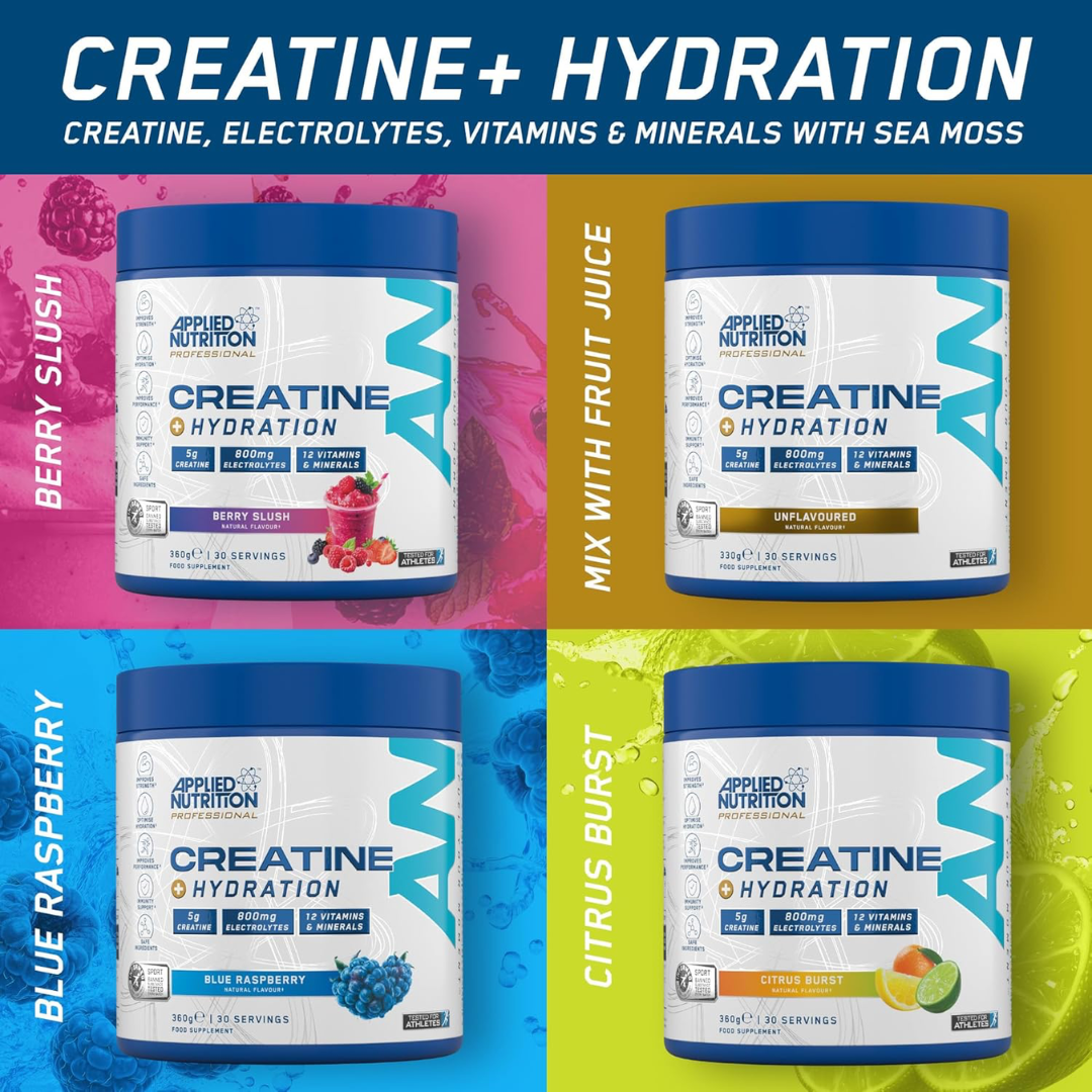Applied Nutrition Creatine + Hydration 360g Berry Slush