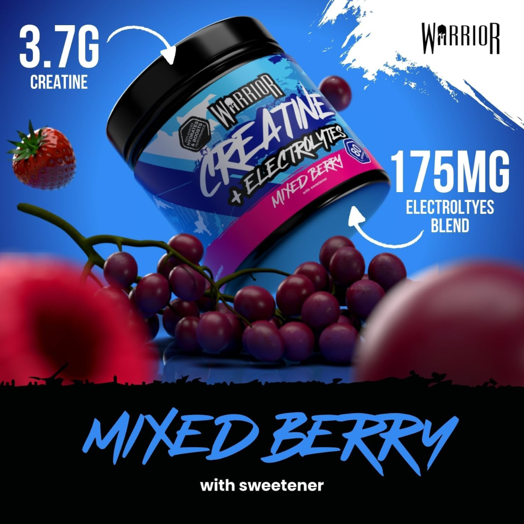 Warrior Creatine Plus Electrolytes 360g Mixed Berry